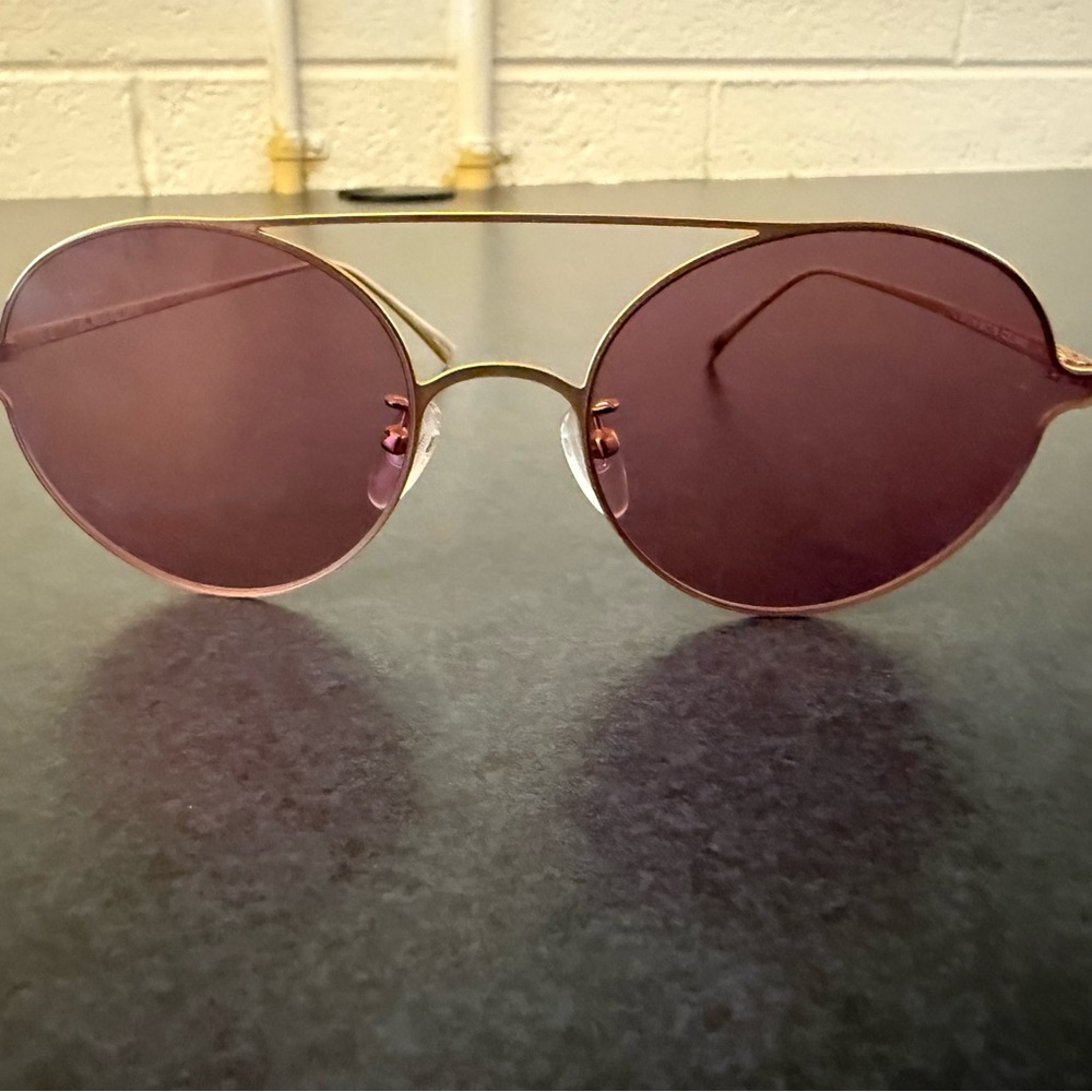 Zadig & Voltaire Gold Frame with Pink Lenses Sunglasses